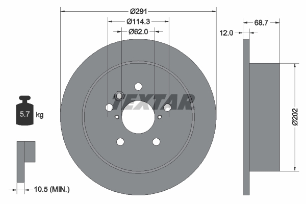 Disc frana 92144203 TEXTAR