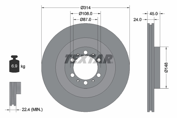 Disc frana 92144803 TEXTAR