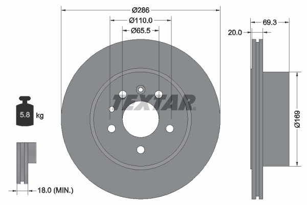 Disc frana 92144900 TEXTAR