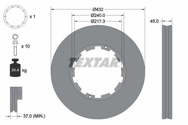 Disc frana 93145600 TEXTAR