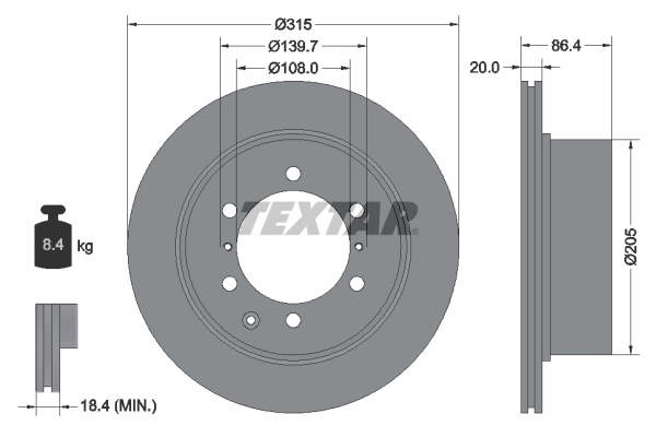 Disc frana 92146703 TEXTAR