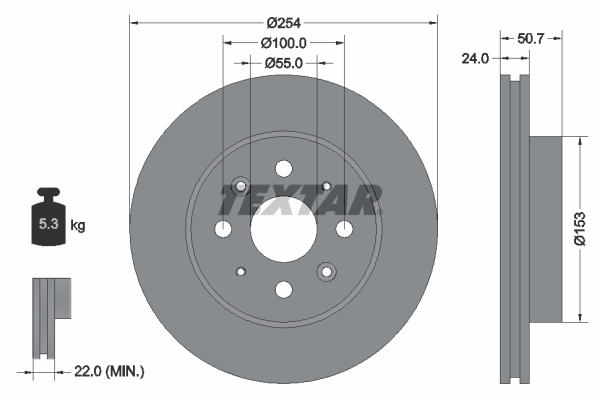 Disc frana 92147000 TEXTAR