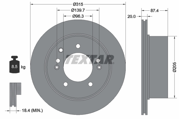 Disc frana 92147400 TEXTAR