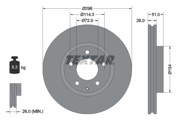 Disc frana 92148100 TEXTAR