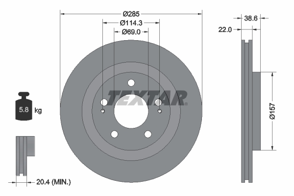 Disc frana 92148500 TEXTAR