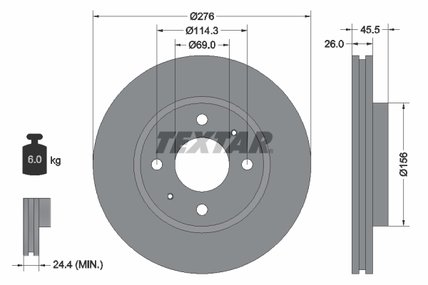 Disc frana 92148703 TEXTAR