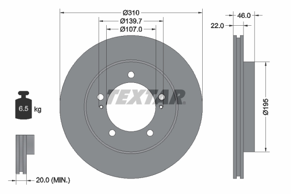 Disc frana 92149000 TEXTAR