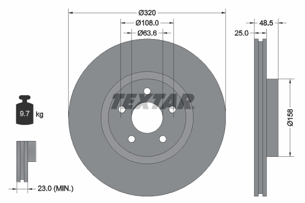 Disc frana 92149100 TEXTAR