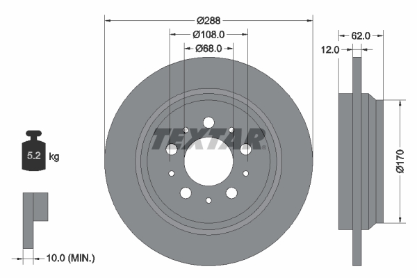 Disc frana 92149203 TEXTAR