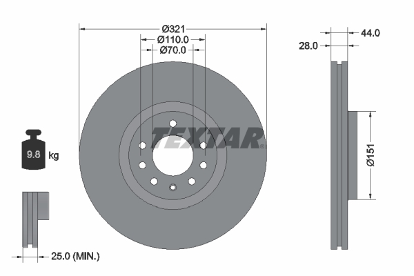 Disc frana 92149803 TEXTAR