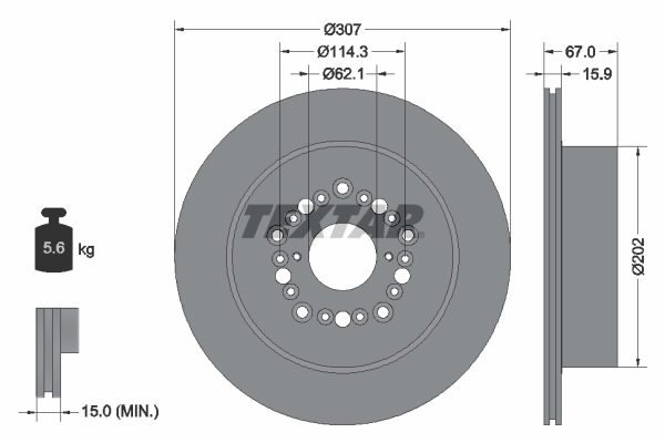 Disc frana 92150400 TEXTAR