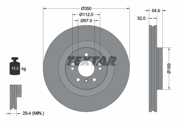 Disc frana 92150705 TEXTAR