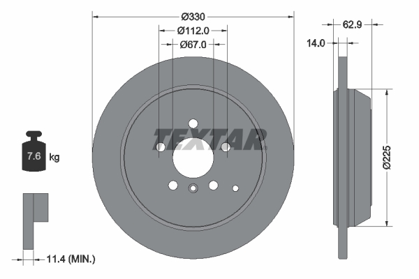 Disc frana 92150803 TEXTAR