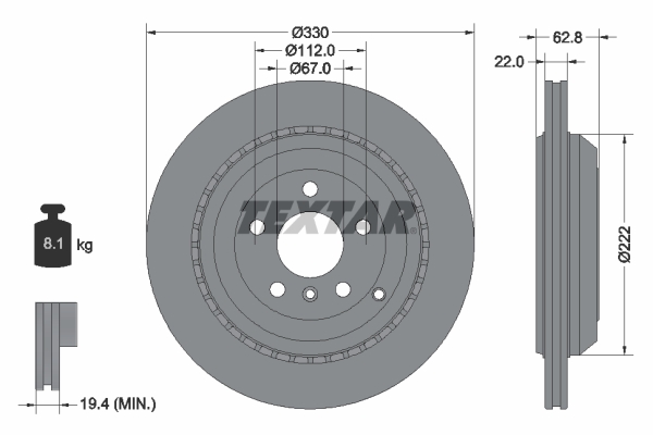 Disc frana 92150903 TEXTAR