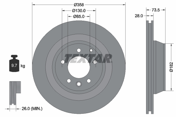 Disc frana 92151403 TEXTAR