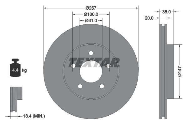 Disc frana 92152403 TEXTAR