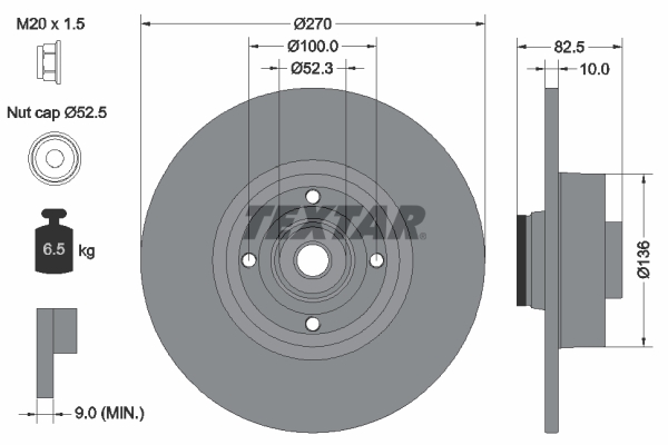 Disc frana 92154503 TEXTAR