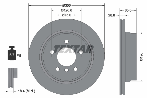 Disc frana 92154903 TEXTAR