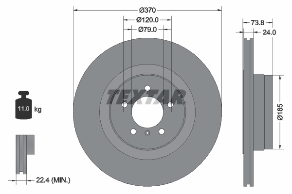 Disc frana 92155203 TEXTAR