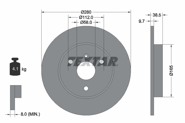 Disc frana 92155503 TEXTAR