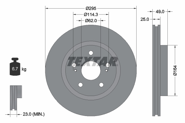 Disc frana 92156503 TEXTAR