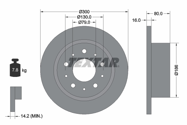 Disc frana 92157600 TEXTAR