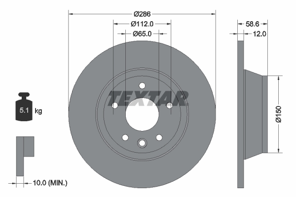 Disc frana 92159403 TEXTAR