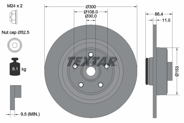 Disc frana 92159803 TEXTAR