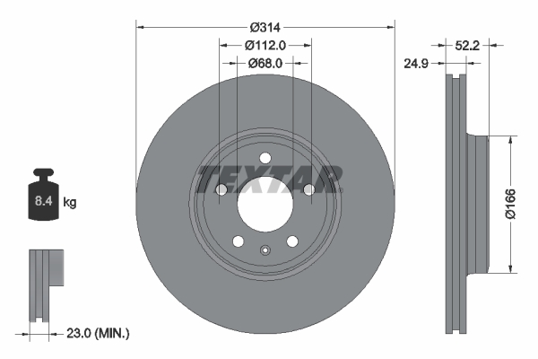 Disc frana 92159905 TEXTAR