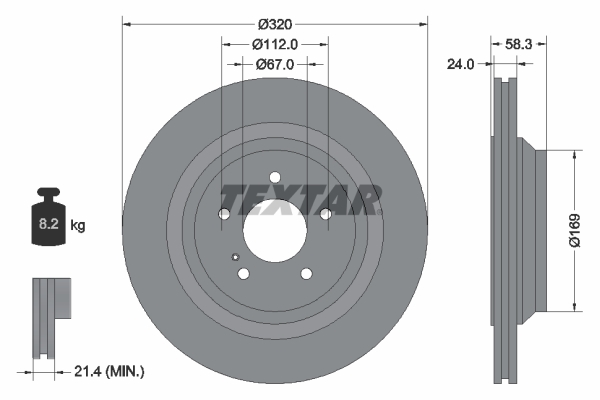 Disc frana 92160705 TEXTAR