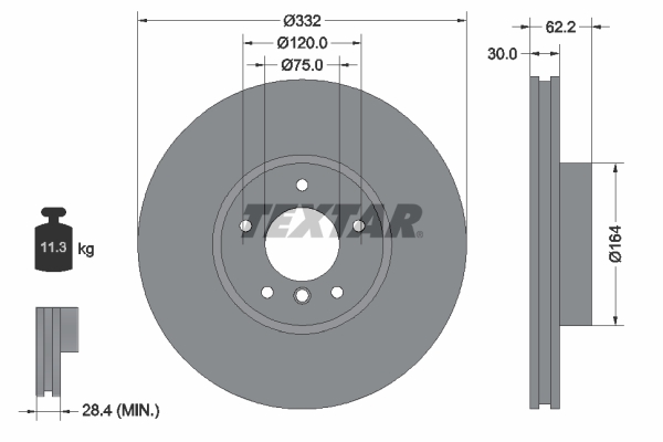 Disc frana 92160805 TEXTAR