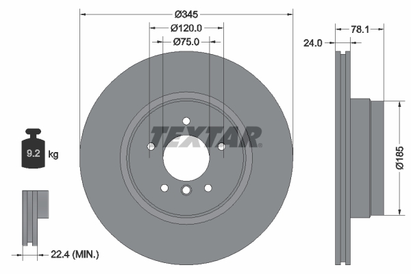 Disc frana 92161205 TEXTAR