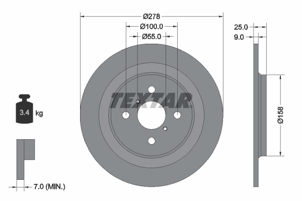 Disc frana 92161903 TEXTAR