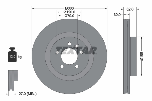 Disc frana 92162005 TEXTAR