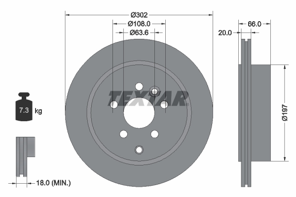 Disc frana 92162803 TEXTAR