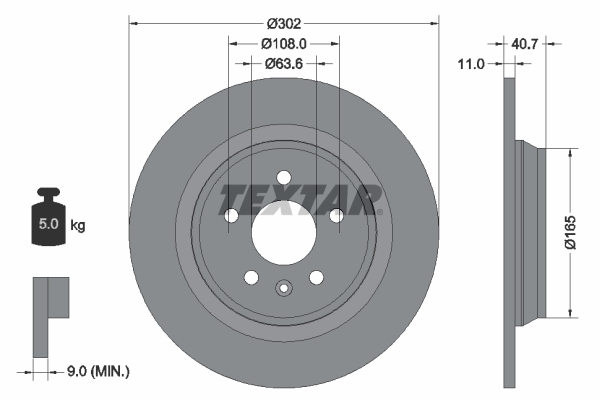 Disc frana 92162903 TEXTAR