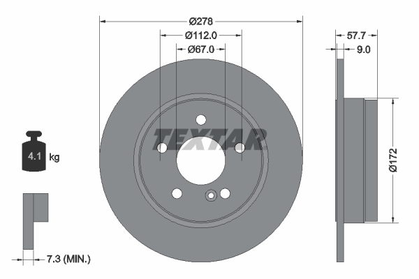 Disc frana 92163103 TEXTAR