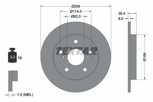 Disc frana 92164103 TEXTAR