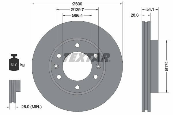 Disc frana 92164500 TEXTAR