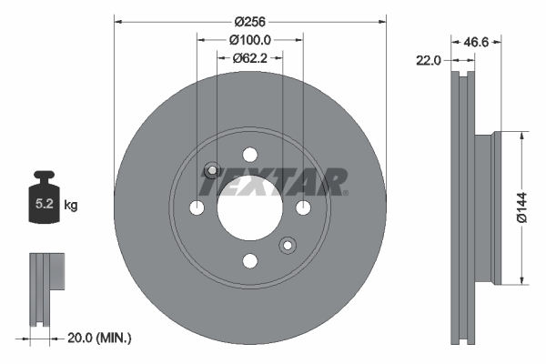 Disc frana 92164703 TEXTAR