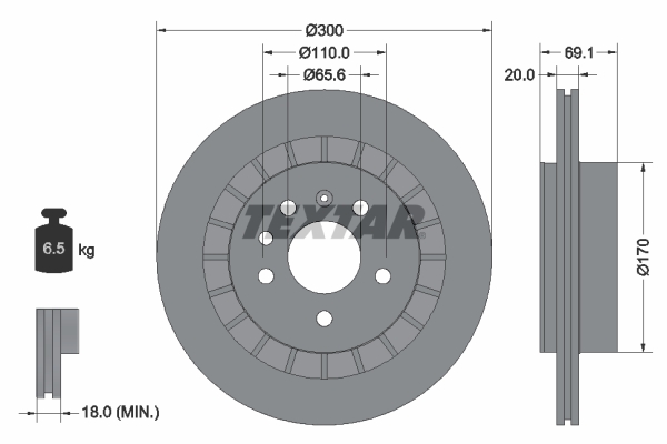 Disc frana 92164900 TEXTAR