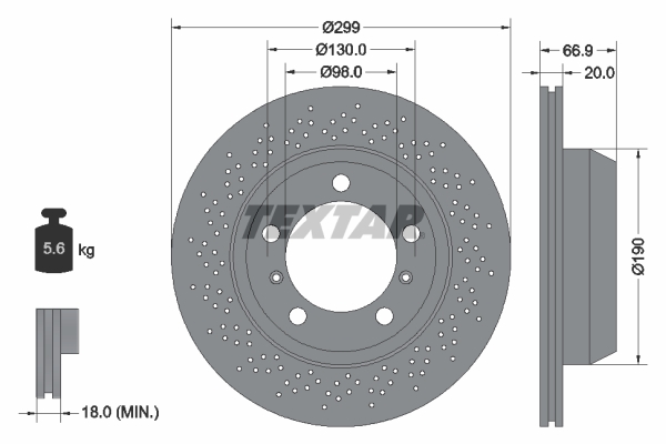 Disc frana 92165303 TEXTAR