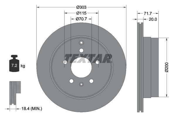 Disc frana 92165503 TEXTAR