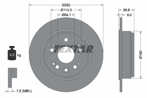 Disc frana 92165703 TEXTAR