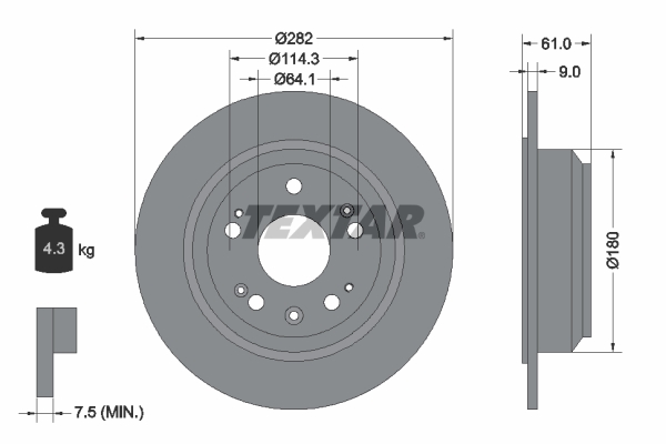 Disc frana 92165803 TEXTAR