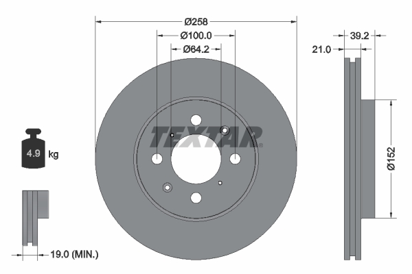 Disc frana 92165903 TEXTAR