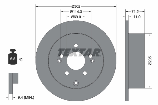 Disc frana 92166103 TEXTAR