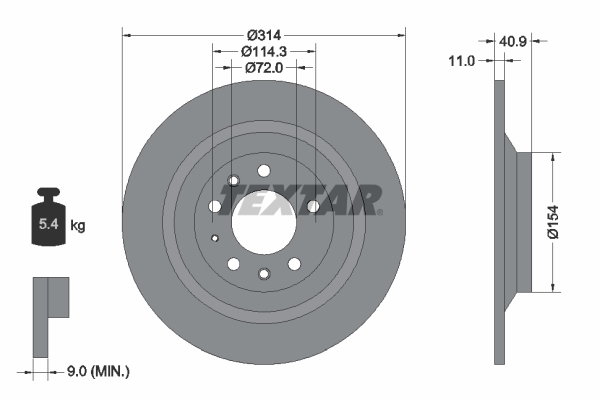 Disc frana 92166400 TEXTAR