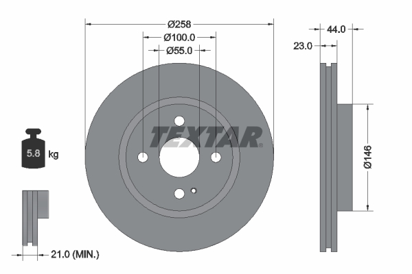 Disc frana 92166803 TEXTAR