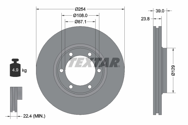 Disc frana 92166900 TEXTAR